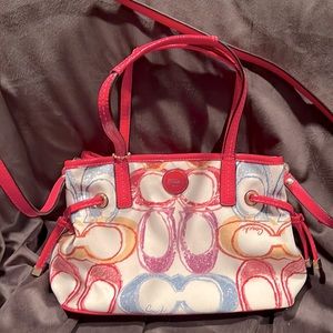 Coach multi color handbag